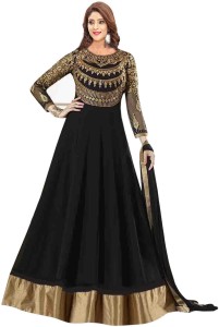 fashion bucket georgette embroidered salwar suit material(semi stitched)