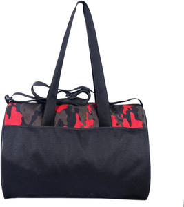 Adidas black and hotsell red polyester duffle bag