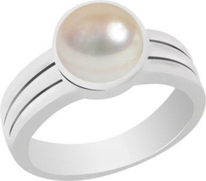 CLEAN GEMS Certified Peral Moti 7.25 Ratti or 6.6 Carat for Male Female 92.5 Sterling Silver Sterling Silver Ring Price in India Buy CLEAN GEMS