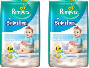 Pampers SPLASHERS DISPOSABLE SWIM PANTS DIAPERS SIZE S M COMBO