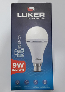 LUKER 9 W Emergency LED Bulb 3 hrs Bulb Emergency Light Price in