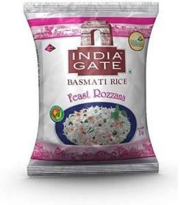 INDIA GATE BASMATI RICE FEAST ROZZANA 1KG Basmati Rice (Long Grain, Steam)