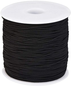 1mm Black Elastic Stretch Beading String Thread Cord Wire for Jewelry Making, Women's, Size: One Size