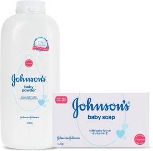 JOHNSON'S Baby Powder( 400g) with Baby Soap(100 g)