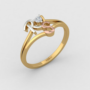 ShipJewel R S Letter ring 14KT Gold 24 14kt Diamond Yellow Gold