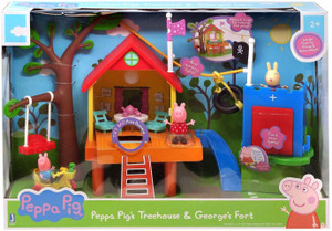 Peppa pig's treehouse and hot sale george's fort playset