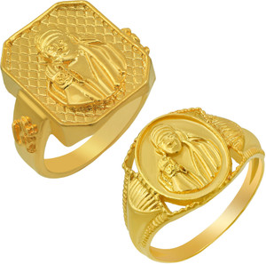 memoir Gold Plated His and Her Shirdi SAI Baba Finger Ring Men
