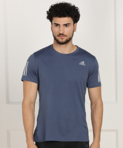 ADIDAS Self Design Men Round Neck Blue T Shirt Buy ADIDAS Self