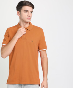 Orange tommy hilfiger polo hot sale