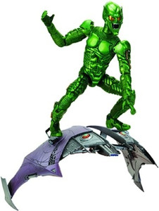Toybiz Green Goblin Super Poseable Figure Spiderman Movie Green