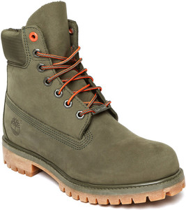Orange and green timberlands hot sale