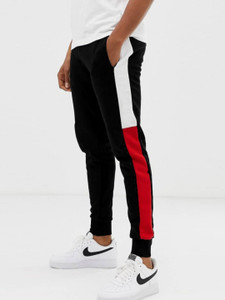 LEWEL Striped Men Red White Black Track Pants Buy LEWEL