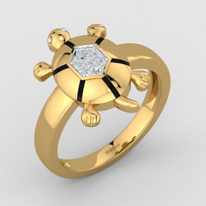 Turtle gold shop ring design