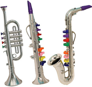 Trumpet and outlet saxophone