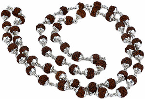 Silver coated rudraksha mala outlet