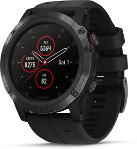Garmin fenix 5 plus silver with black band on sale