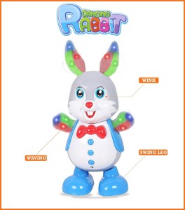 zest 4 toyz Dancing Cute Rabbit with Blinking Eyes, Music, Flashing 