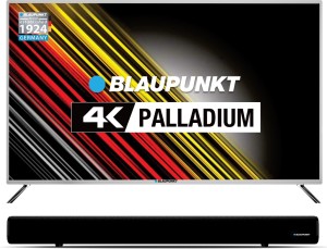 Blaupunkt 127cm (50 inch) Ultra HD (4K) LED Smart TV  with Metallic Bezel and External Soundbar(BLA50AU680)