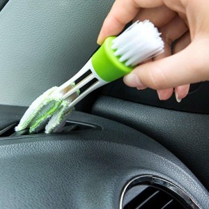 Mini Duster for Car Air Vent, Set of 3 Automotive Air Conditioner Cleaner  and Brush, Dust Collector Cleaning Cloth Tool for Keyboard Window Leaves