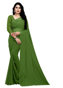 Plain georgette sarees online flipkart outlet