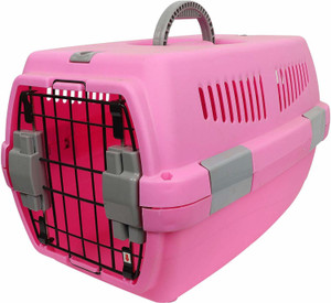 Pink plastic sale dog crate