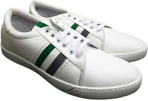 White shoes with green and red stripes store