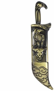 Tobo USB 2.0 Antique Metal Sword Model Flash Memory 16 Pen Drive(Gold)