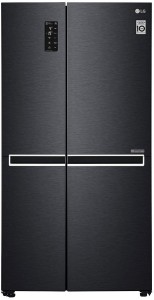LG 687 L Frost Free Side by Side Inverter Technology Star Refrigerator(Matte Black, GC-B247SQUV)