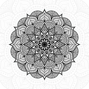 new rangoli design simple festival poster Paper Print