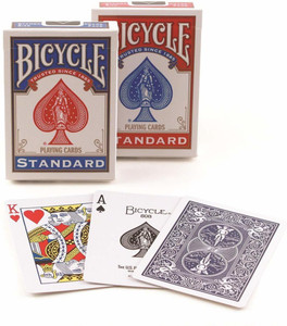 Bicycle playing deals cards blue