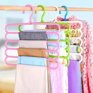 5 in 1 ABS Foldable Hangers for Clothes Hanging MultiLayer Multi Purpose Pant  Hangers