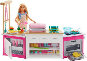 Barbie kitchen deals set flipkart