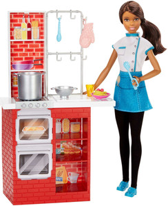 BARBIE Spaghetti Chef Nikki Doll and Playset Spaghetti Chef