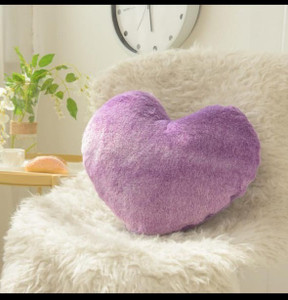 Purple shop heart cushion