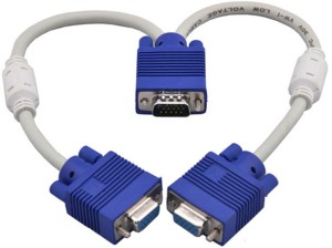 wnd wnd2.1vgacable 0.3 m VGA Cable(Compatible with desktop, laptop, White & Blue)