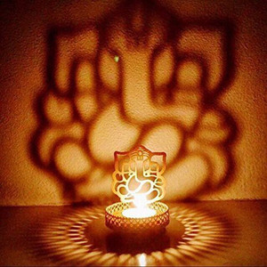 Flipkart SmartBuy Lord Ganesha Tea Light Holder Aluminium 1 Cup