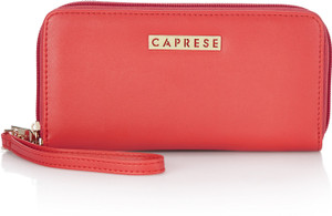 Caprese Women Casual Pink Artificial Leather Wallet Coral Price