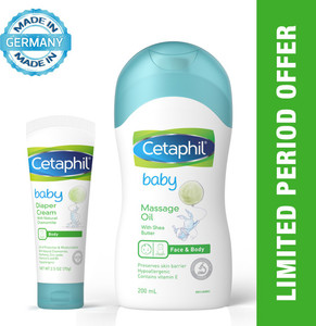 Cetaphil Massage Oil and Diaper Rash Cream Buy Baby Care Combo