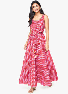 Global desi pink maxi dress 2025
