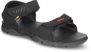 sparx men black sports sandals