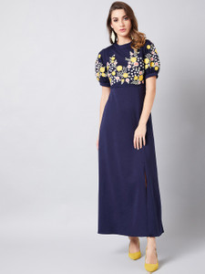 ATHENA Women Maxi Dark Blue Dress Buy ATHENA Women Maxi Dark Blue Dress Online at Best Prices in India Flipkart
