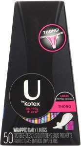 U by Kotex Barely There Thong Pantiliners 50 ea (Pack of 2