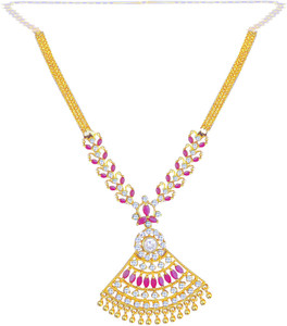 American diamond ruby necklace outlet