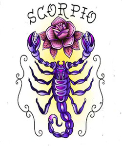 Purple scorpion body deals piercing & tattoo prices