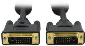 De-TechInn Gold plated Male to Male LED, LCD, PC, And Smart TV Full HD Copper Male DVI to 1 m DVI Cable(Compatible with HDTV, Monitor, Digi-Cam, HD-Cam, Multicolor)