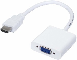 SEA SHELL SS-DHMI2VGA-WHITE 0.1 m HDMI Cable(Compatible with COMPUTER, White, One Cable)