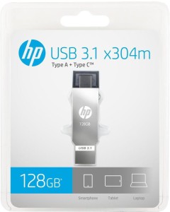 HP X_304M 128 GB OTG Drive(Multicolor, Type A to Type C)