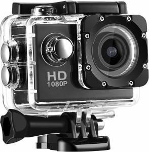 srock hd 1080p 2inch display wide-angle lens action camera with usb/sd slot & waterproof compatible with all sports and action camera(black, 12 mp)