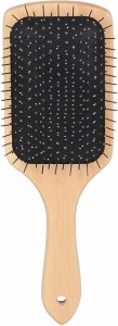 miss & mam Anti-Bacterial Bamboo Hair Brush Soft Bristles anytime Styling - Detangling Hair Comb for Men & Women