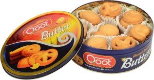 QOOT Premium Danish Butter Cookies - Butter Biscuits - Tea Time Snack - Tasty Butter Cookies